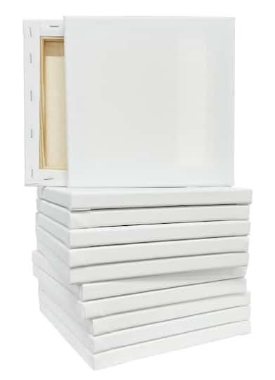 Artist's Loft Super Value Canvas, 8" X 8", White (12 ct)