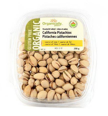 Organically Yours Roasted & Salted California Pistachios (200 g)
