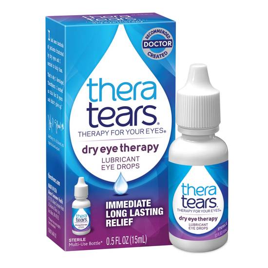 TheraTears Dry Eye Therapy Lubricating Eye Drops for Dry Eyes, 0.5 fl oz bottle