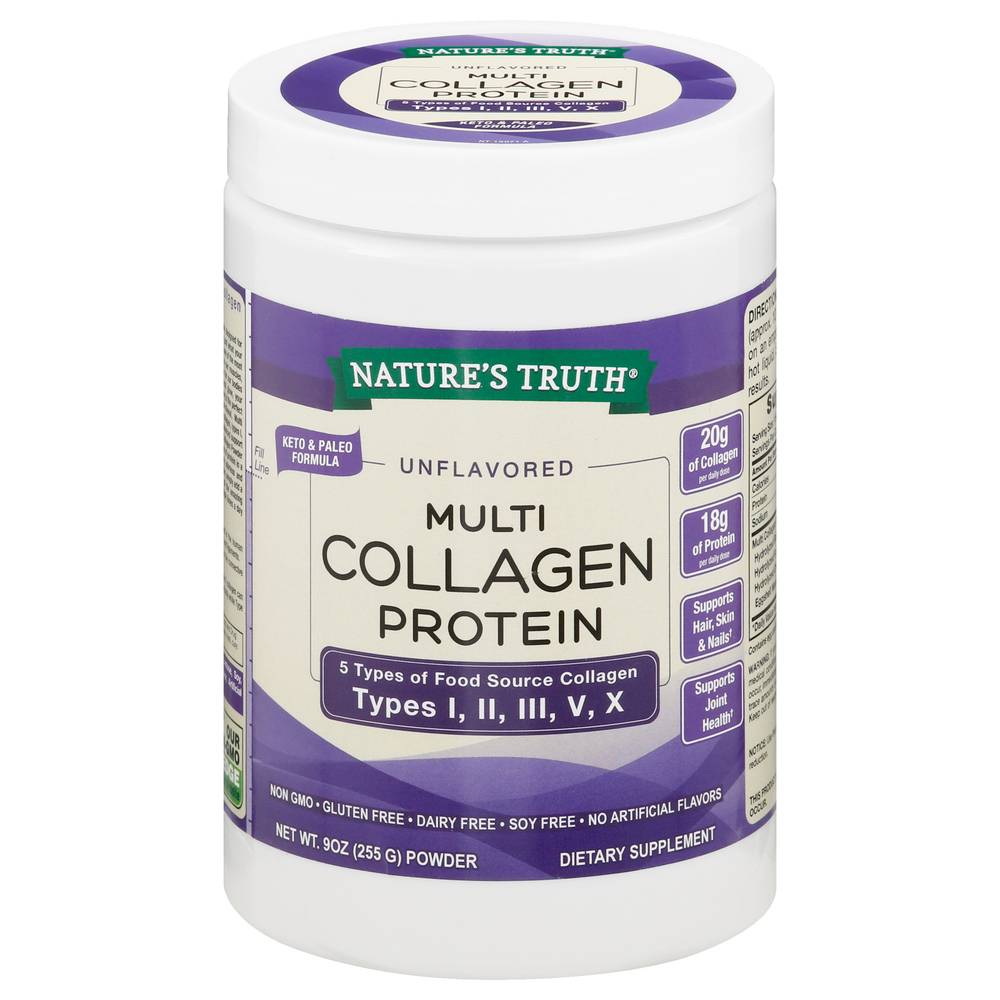 Nature's Truth Unflavored Multi Collagen Protein Powder (9 oz)