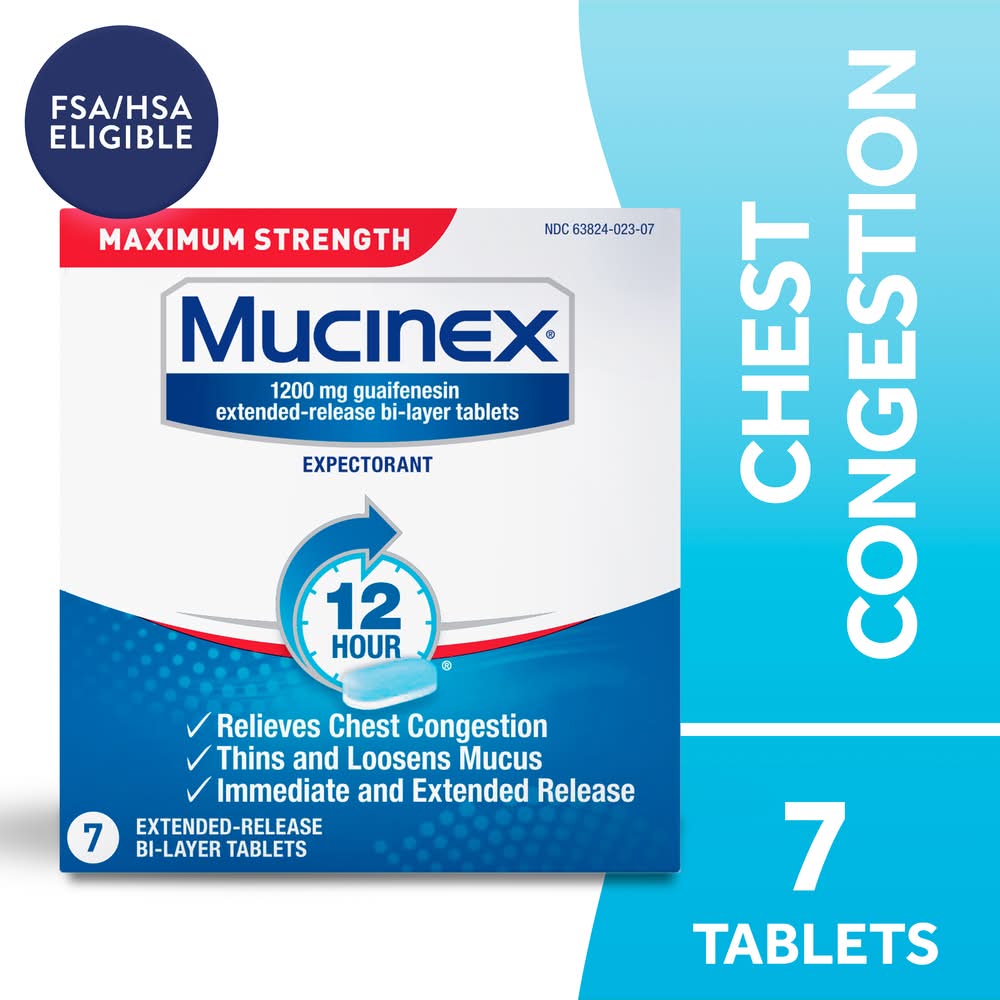 Mucinex Maximum Strength Expectorant Tablets (7 ct)