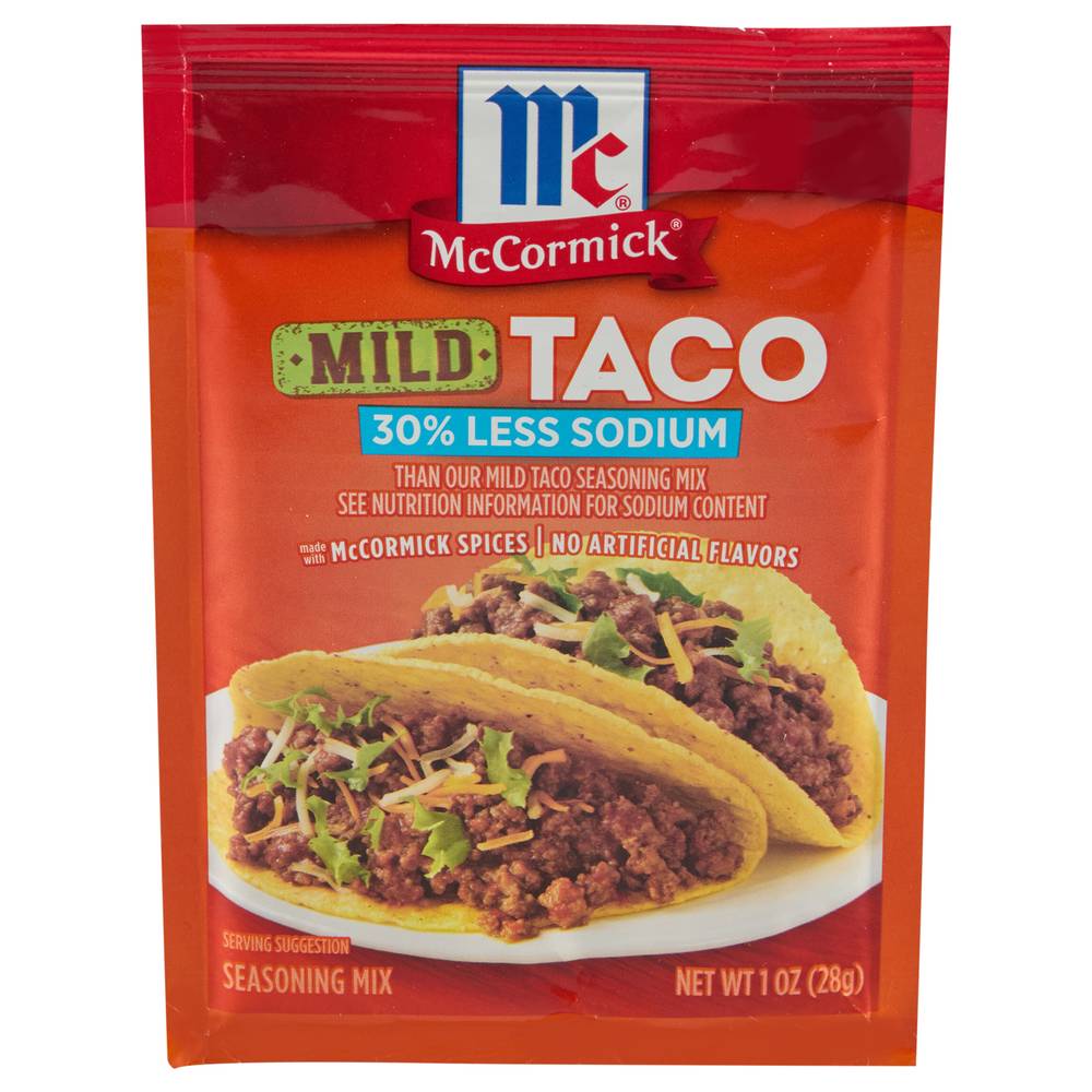 Mccormick Taco Mild 30% Less Sodium Seasoning Mix