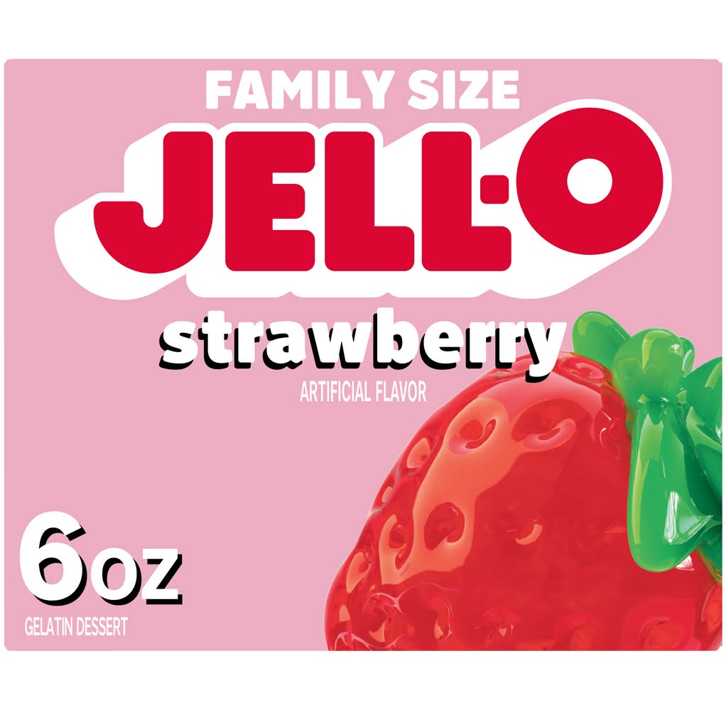 Jell-O Gelatin Dessert, Strawberry (6 oz)