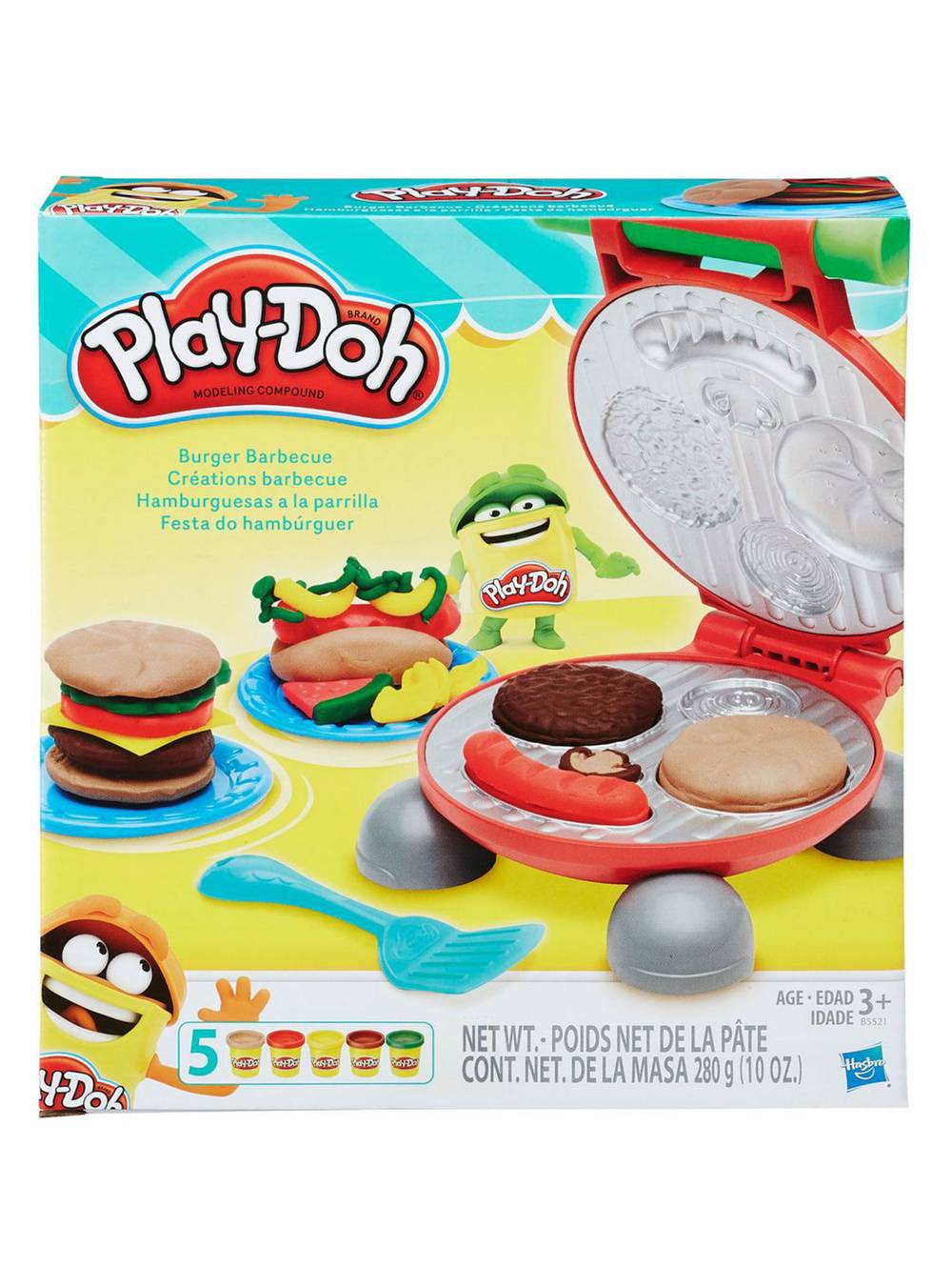 Play-doh juego de creación hamburguesas a la parrilla (1 set)