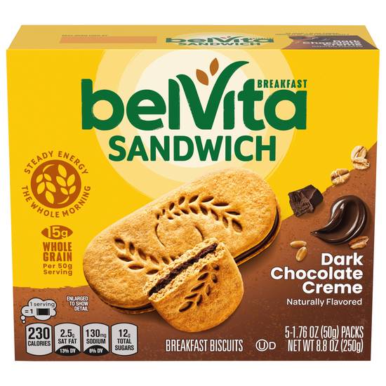 Belvita Dark Chocolate Creme Breakfast Biscuits (5 ct)