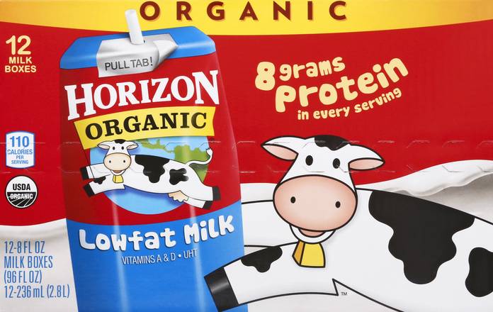 Horizon Organic 1% Lowfat Uht Milk (12 ct, 8 fl oz)