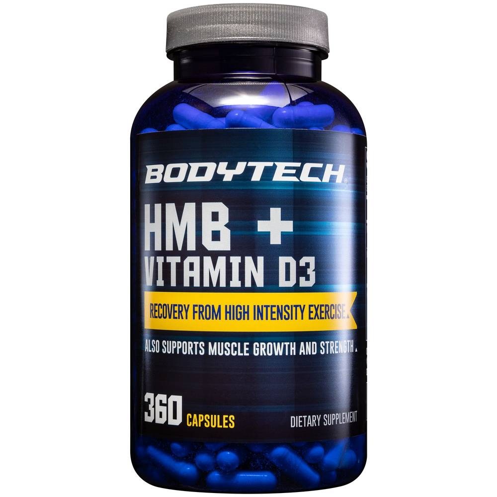 Bodytech Hmb + Vitamin D 1000 mg Vegetarian Capsules