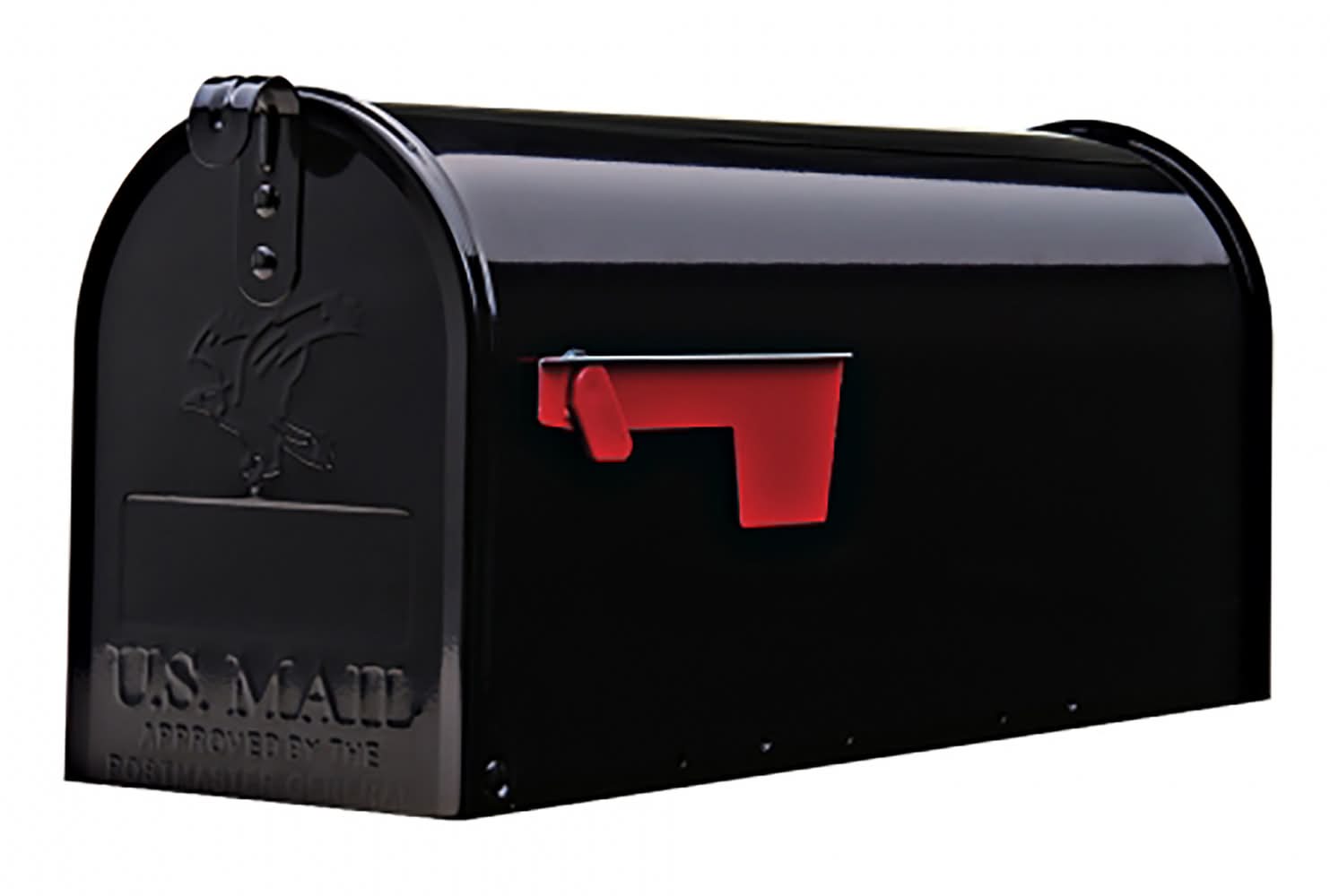 Architectural Mailboxes Elite Classic Galvanized Steel Post Mount Black Mailbox
