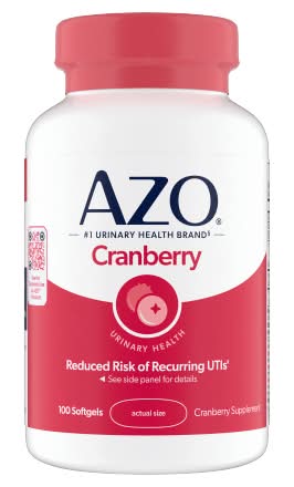 Azo Cranberry Urinary Tract Health Supplement Softgels (5.3 oz, 100 ct)