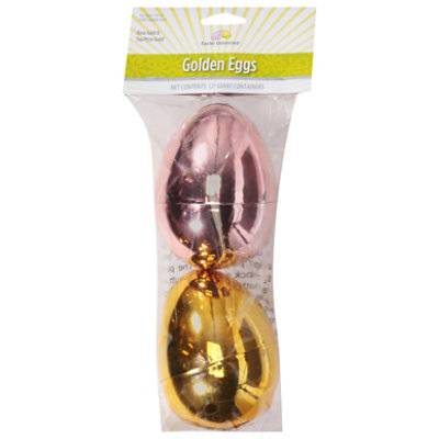 Hol 4in Metallic Golden Eggs - EA