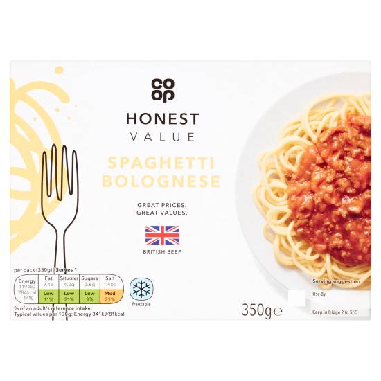 Co-Op Honest Value Spaghetti Bolognese (350g)