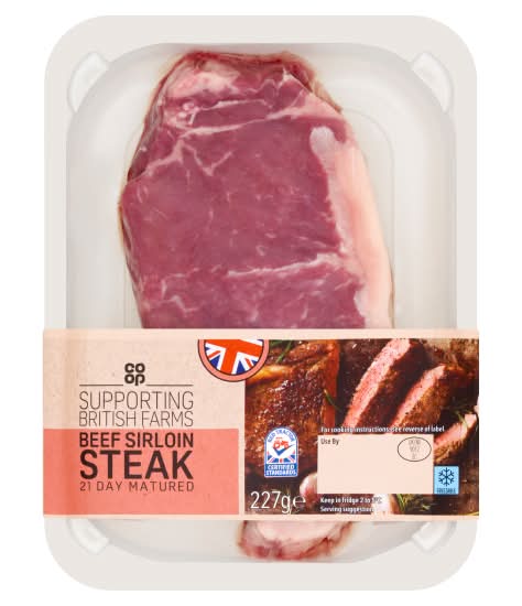 Co-op British Beef Sirloin Steak (227g)