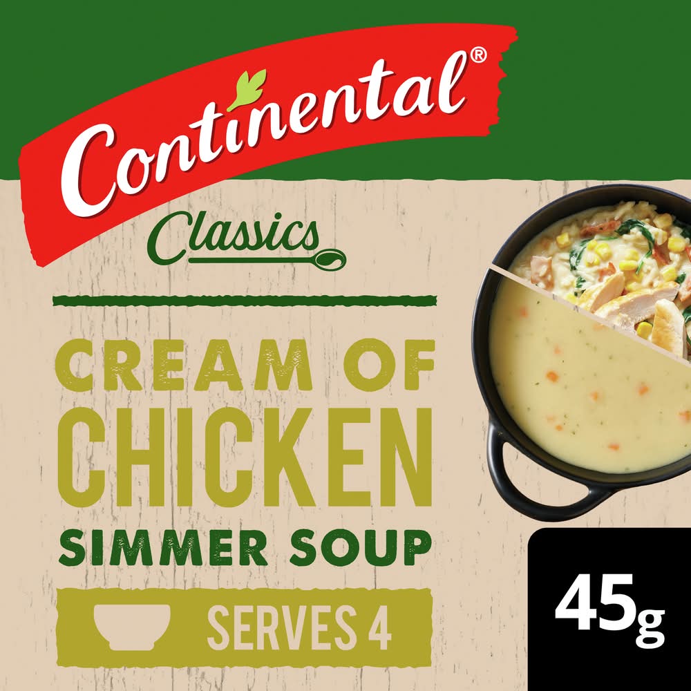 Continental Classics Cream Of Simmer Soup, Chicken (45g)