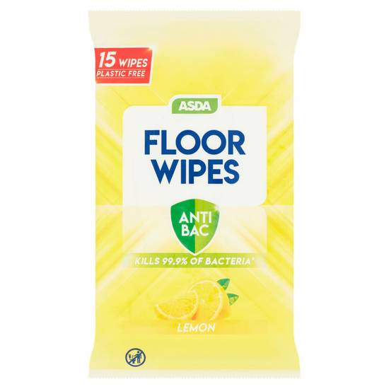 ASDA Floor Wipes Lemon 15pk
