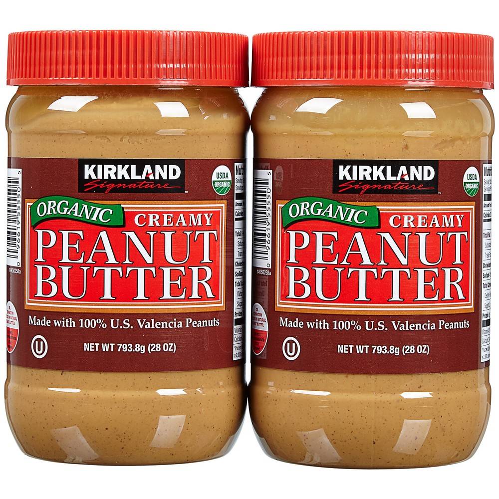 Kirkland Signature Organic Creamy Peanut Butter (2 x 28 oz)