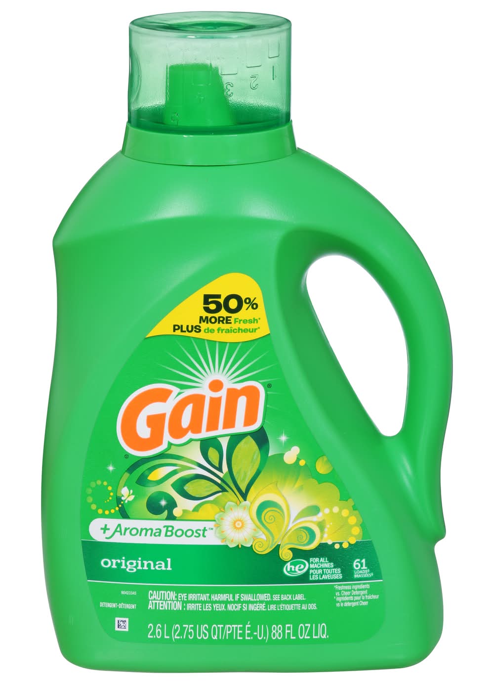 Gain Aroma Boost Liquid Laundry Detergent, Original (88 fl oz)