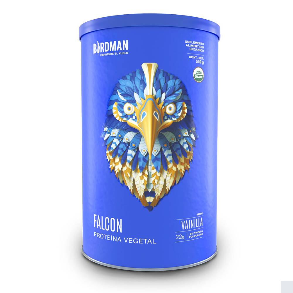 Birdman · Proteína vegetal orgánica en polvo, vainilla (510 g)