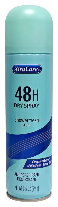 XtraCare 48 Hour Antiperspirant Deodorant Dry Spray, Shower Fresh (3.5 oz)