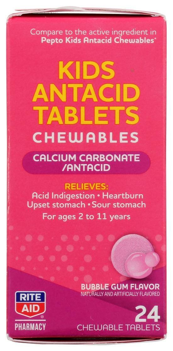 Rite Aid Kids Antacid Chewable Tablets (bubblegum)