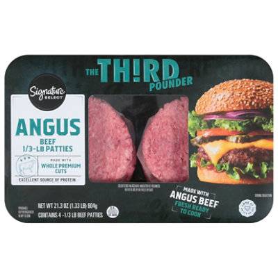 Signature Select Angus Beef Patties the 3rd Pounder