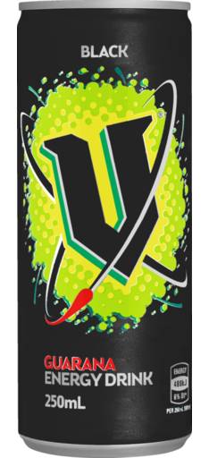 V Black Energy Drink Can 250mL