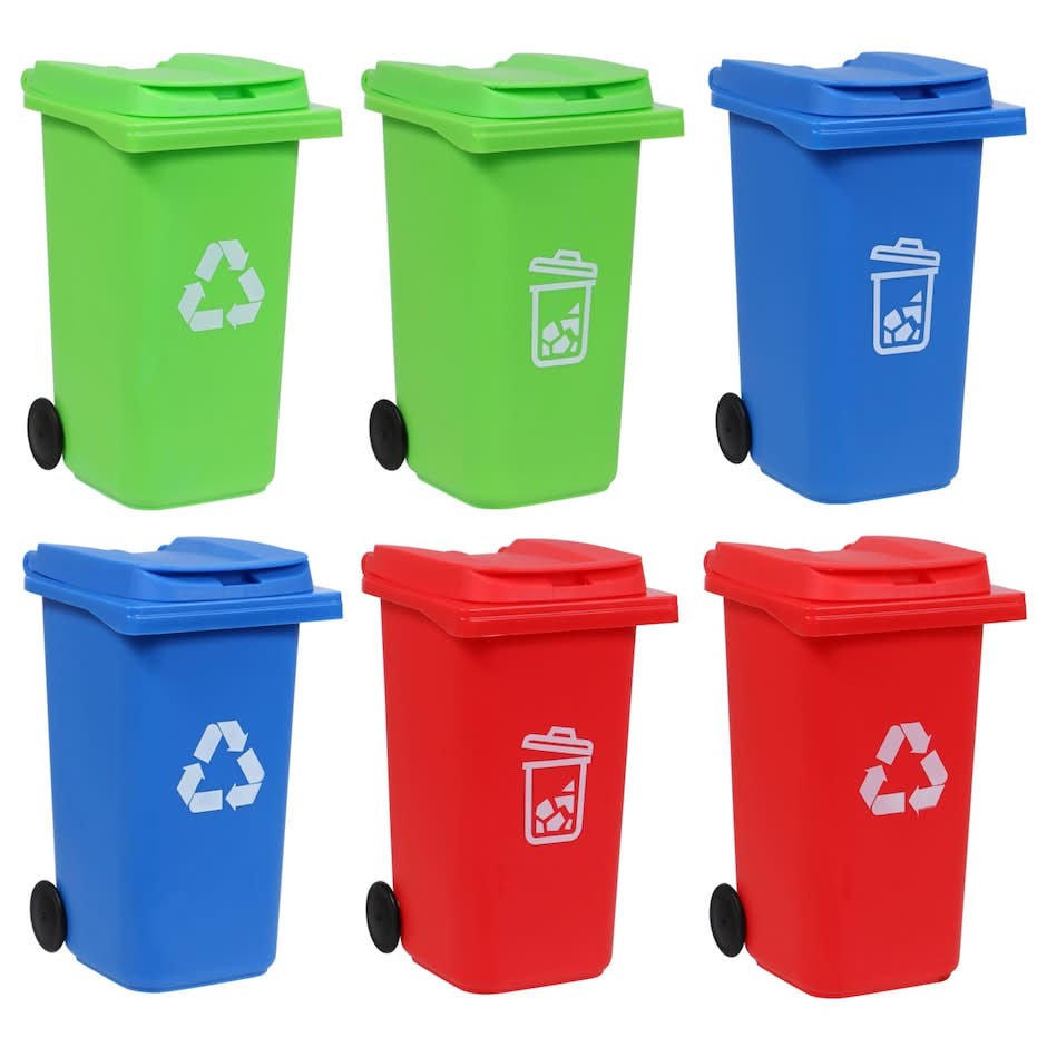 Wheelie Bin Pencil Holders, 3.125x3.75x5.5 in.