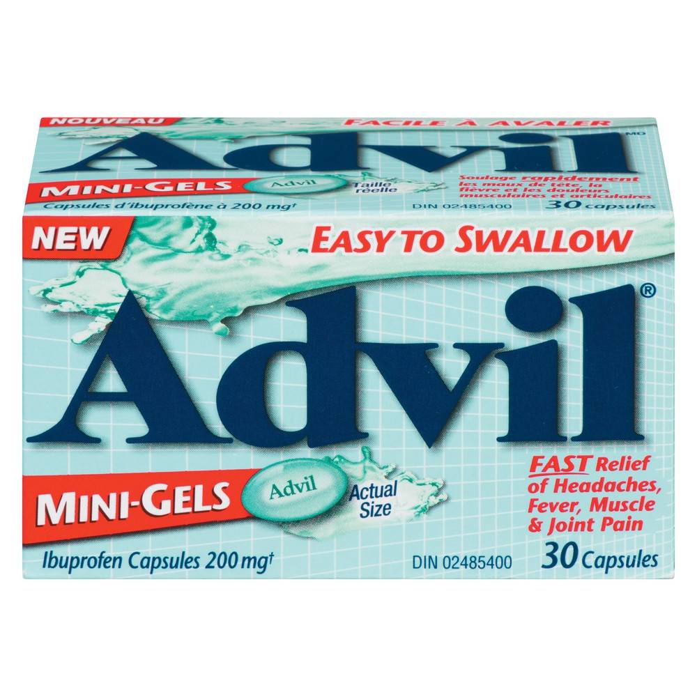 Advil mini-gels gélules d'ibuprofène 200 mg - mini-gels ibuprofen capsules 200 mg (30 unités)