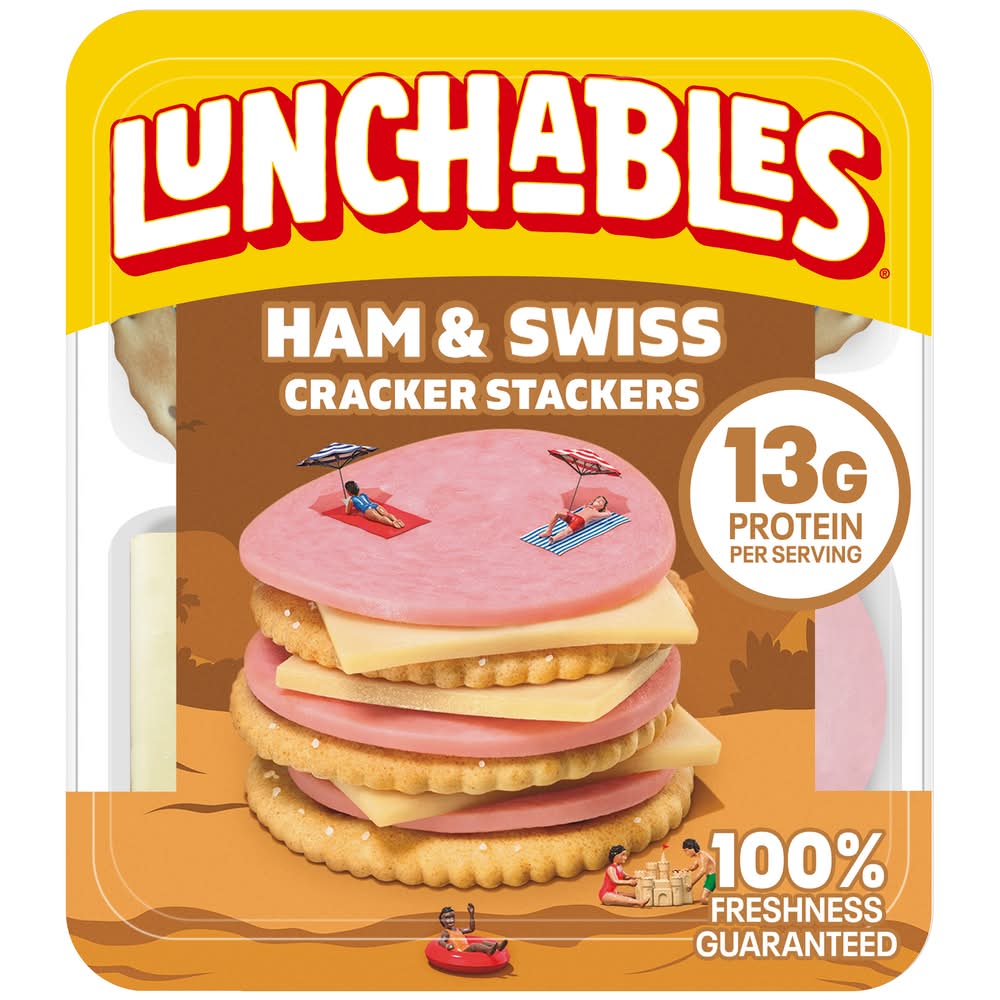 Lunchables Cracker Stackers Snack Kit, Ham-Swiss (3.2 oz)