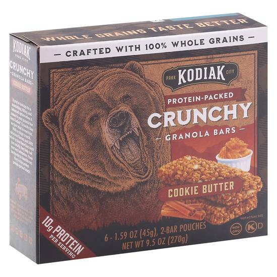 Kodiak Protein-Packed Crunchy Cookie Butter Granola Bars (6 ct)