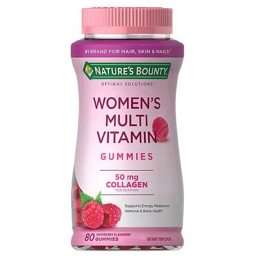 Nature's Bounty Optimal Solutions Women's Multivitamin Gummies, Dietary Supplement Raspberry - 80.0 ea