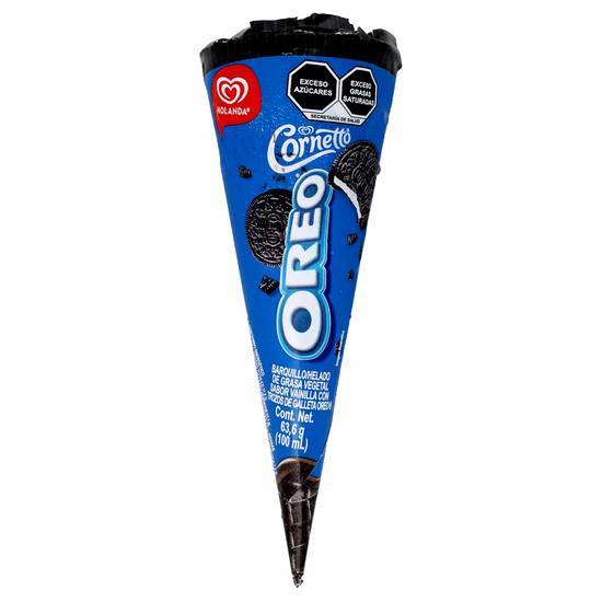 Holanda cornetto helado con trozos de oreo (vainilla)