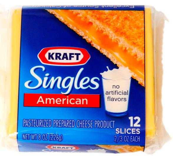 Kraft- Individually Wrapped American Cheese Yellow Singles - 8 oz