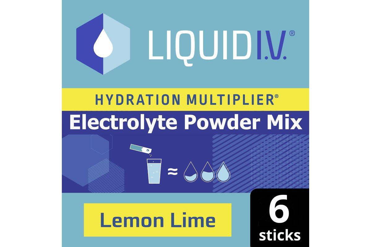 Liquid I.V. Hydration Multiplier Electrolyte Powder Mix Lemon Lime (6 Sachets)