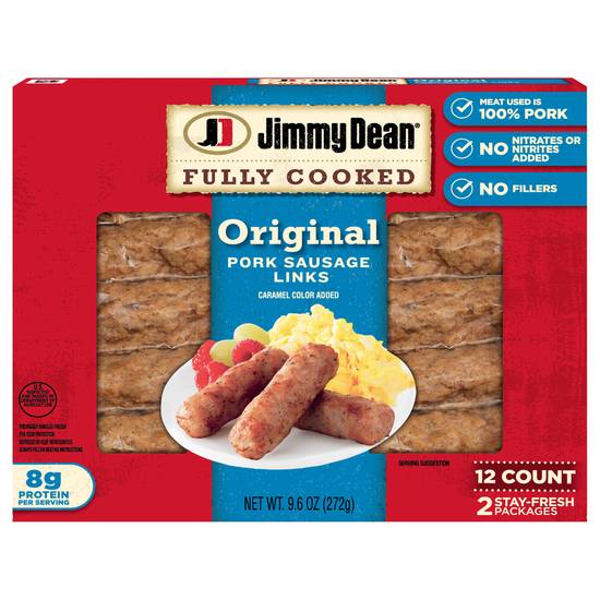 Jimmy Dean Fully Cooked Original Pork Sausage Links (12 ct)