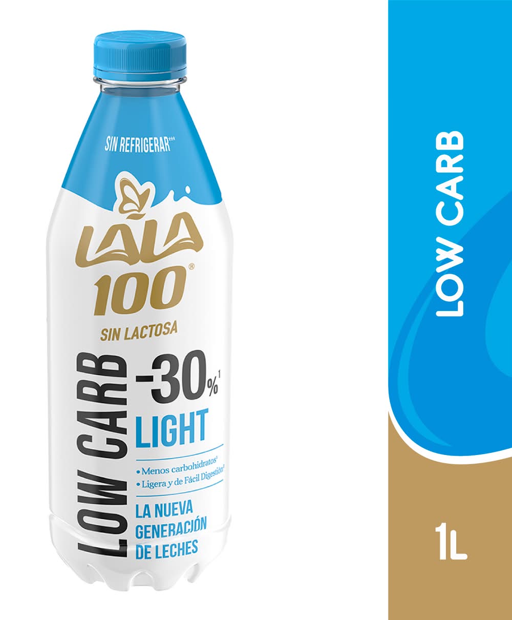 Lala 100 · Leche sin lactosa light low carb (1 L)