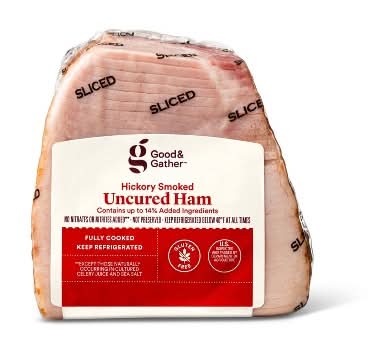 Hickory Smoked Uncured Boneless Sliced Quarter Ham - price per lb - Good & Gather™
