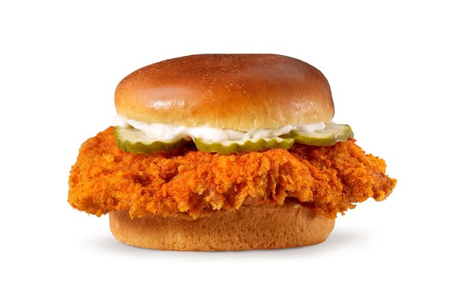 Nashville Hot Hand-Breaded Chicken Sandwich