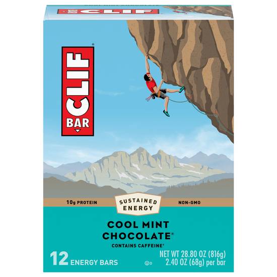 Clif Bar Cool Mint Chocolate Energy Bars (12 ct)