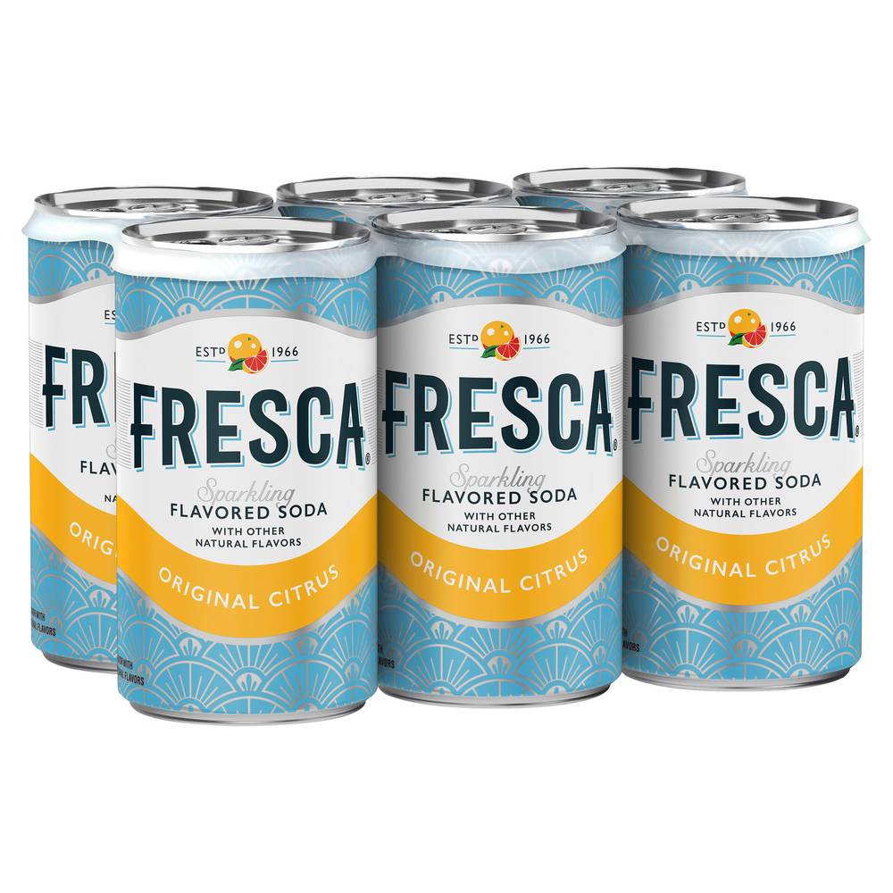 Fresca Grapefruit Citrus Sparkling Soda Water (6 pack, 7.5 fl oz)