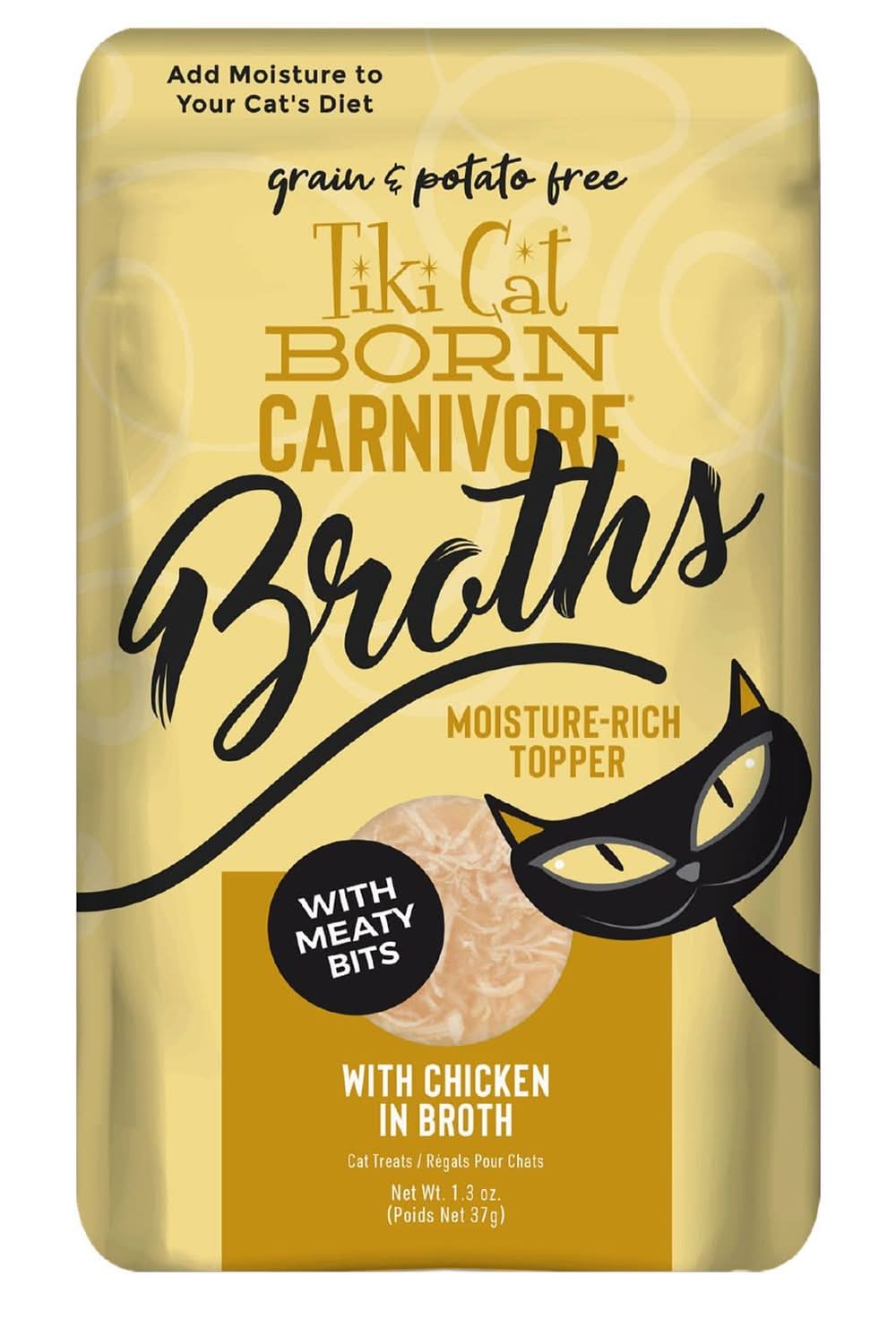 Tiki Cat Born Carnivore Broths Chicken Cat Food Topper, 1.3 oz