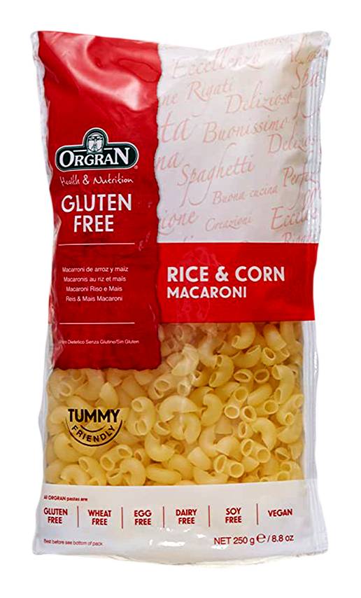 Organ Rice & Corn Pasta Macaroni (250g)