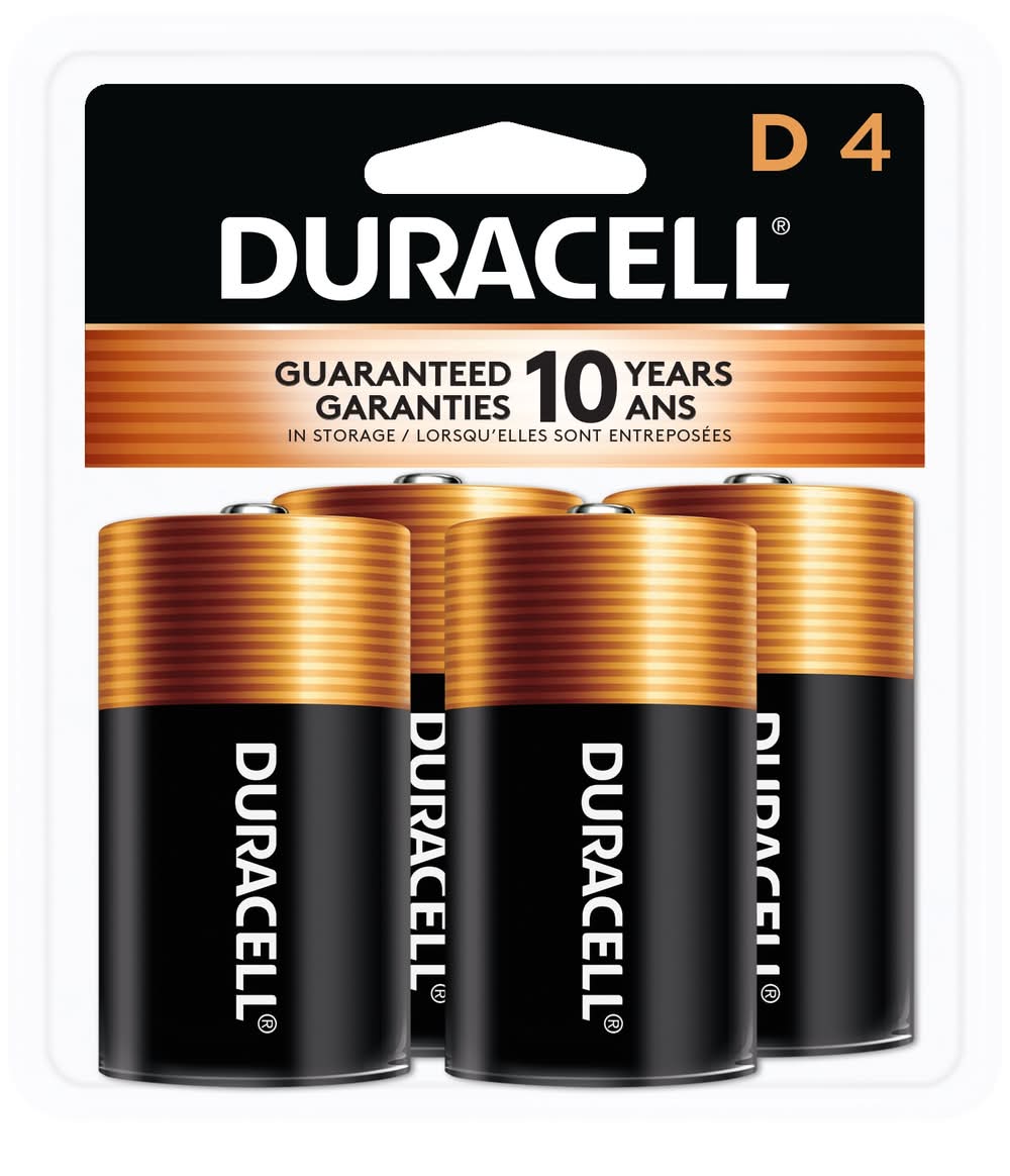 Duracell Coppertop Alkaline D Batteries ( 4 -Pack )