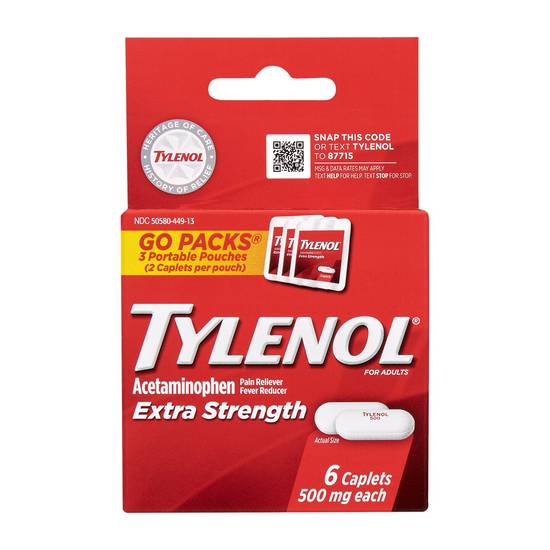 Tylenol Extra Strength Caplets 6ct