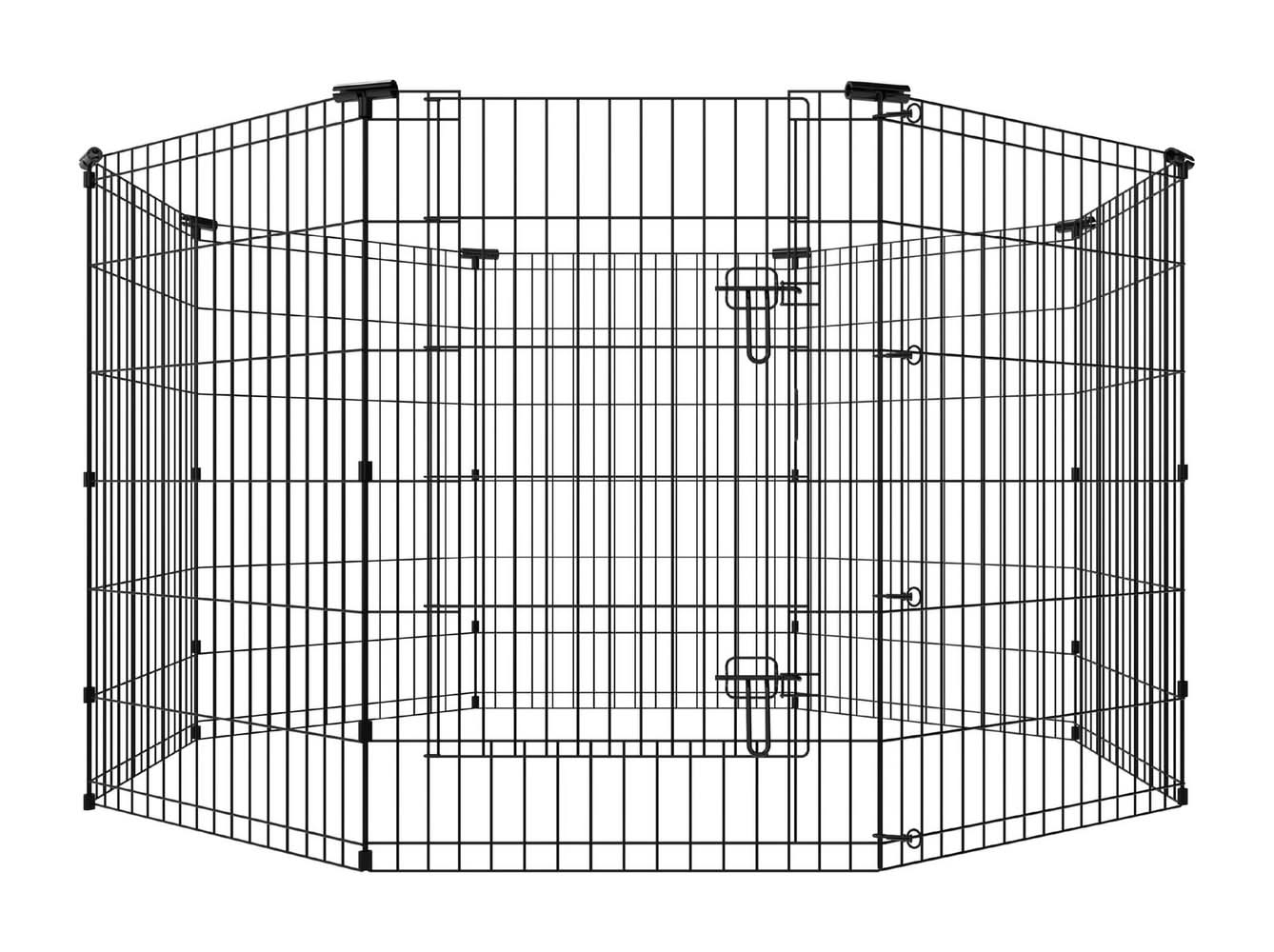 Hakuna Pets Black Wire Pet Playpen