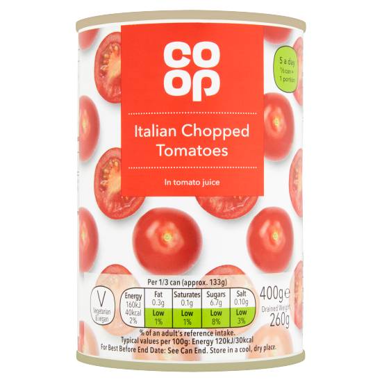 Co-Op Italian Chopped Tomatoes in Tomato Juice (400g)