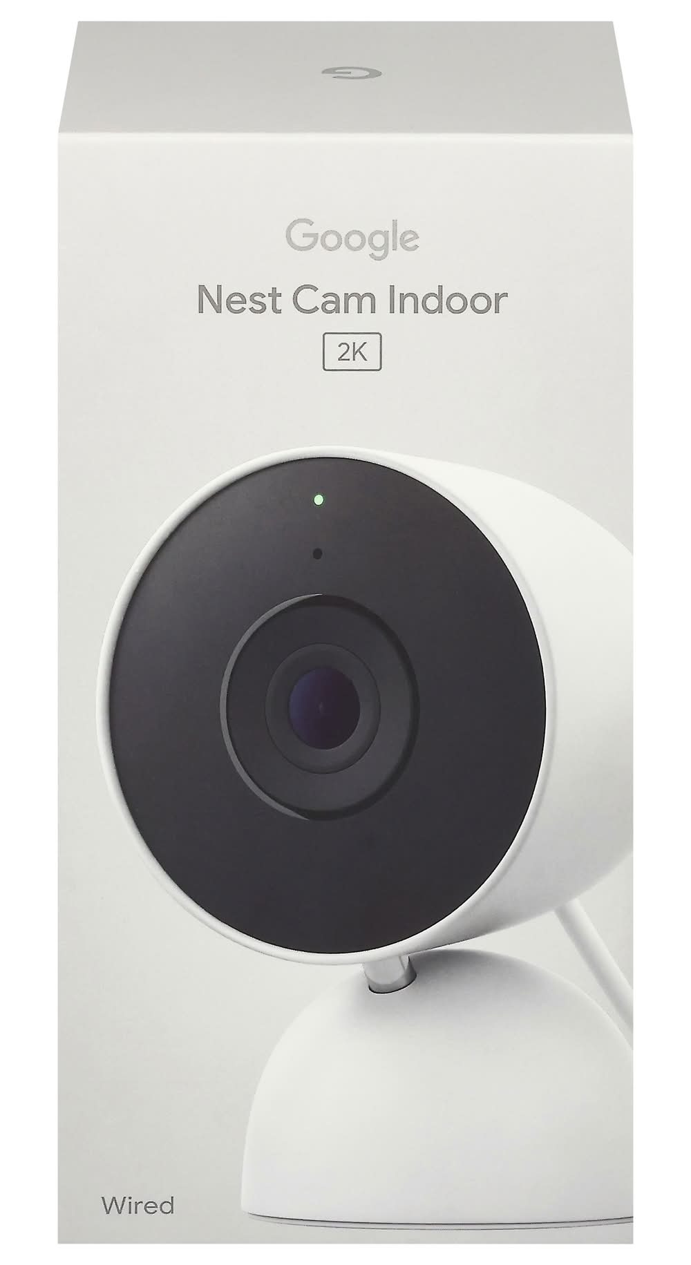 Google Nest Cam Indoor (3rd gen) Wired 2k Video & Gemini, White (14.1 oz)