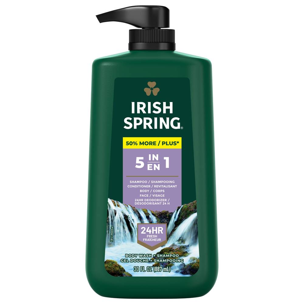 Irish Spring 5 In 1 Conditioner Body Wash + Shampoo