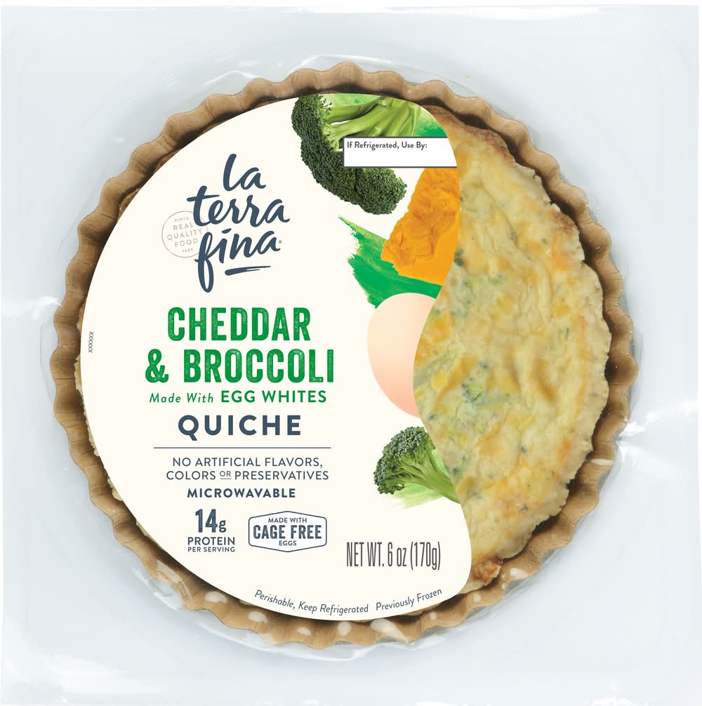 La Terra Fina Cheddar and Broccoli Quiche (6 oz)