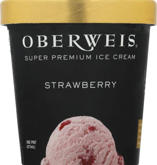 Oberweis Super Premium Strawberry Ice Cream