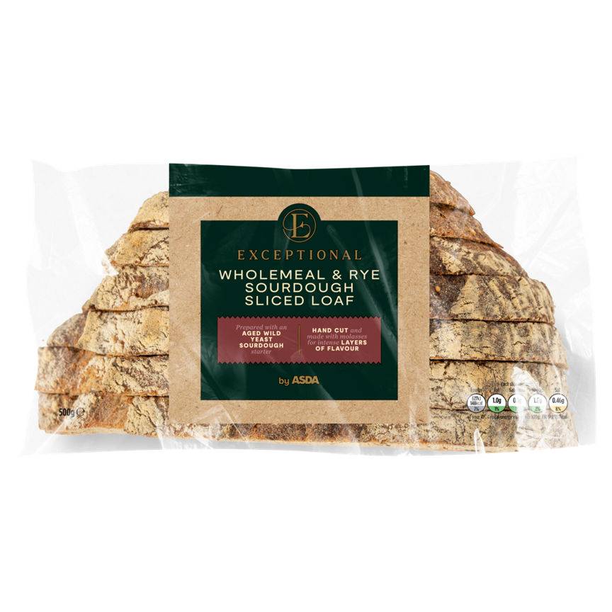 ASDA Wholemeal & Rye Sourdough Sliced Loaf (500g)